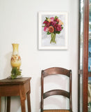 Vases with Flowers II 1 White Framed Print Wall Art - FREE SHIPPING