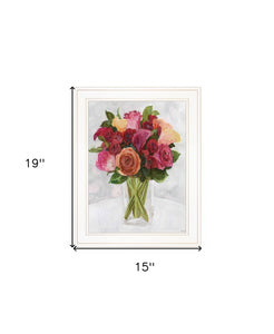 Vases with Flowers II 1 White Framed Print Wall Art - FREE SHIPPING
