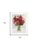 Vases with Flowers II 1 White Framed Print Wall Art - FREE SHIPPING