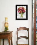 Vases with Flowers II 2 Black Framed Print Wall Art - FREE SHIPPING