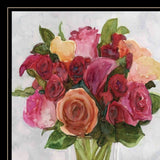 Vases with Flowers II 2 Black Framed Print Wall Art - FREE SHIPPING