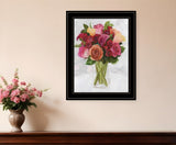 Vases with Flowers II 2 Black Framed Print Wall Art - FREE SHIPPING