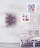 Set Of Two Clematis 1 White Framed Print Wall Art - FREE SHIPPING