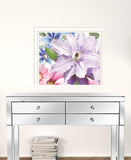 Set Of Two Clematis 1 White Framed Print Wall Art - FREE SHIPPING