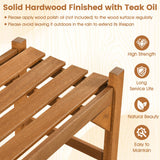 40-Inch Outdoor Bench with Contoured Seat - Set of 2