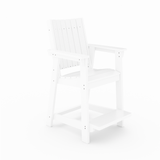 White Callaway Chair Counter High on a white background