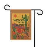 "Welcome to the Garden" – Where the Desert Blooms - Floral Garden Decor, Home Sweet Home Sign, Outdoor Flag for Garden Lovers, Welcome To The Garden