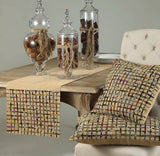 Fennco Styles Multi Color Open Weave Burlap Table Runner - Natural Jute Table Runner for Everyday Use, Wedding, Family Gathering, Indoor Outdoor Parties and Special Occasion