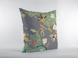 18" Green Gray Garden Indoor Outdoor Throw Pillow - FREE SHIPPING