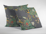 18" Green Gray Garden Indoor Outdoor Throw Pillow - FREE SHIPPING