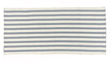 Fennco Styles Woven Classic Striped Area Rug 24" W x 51" L - Navy Blue Cotton Blend Carpet Indoor Outdoor Floor Mat for Living Room, Entryway, Bedroom and Floor Décor