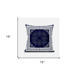 16" X 16" Muted Cream Blown Seam Geometric Indoor Outdoor Throw Pillow - FREE SHIPPING