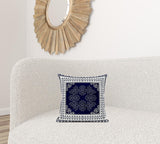16" X 16" Muted Cream Blown Seam Geometric Indoor Outdoor Throw Pillow - FREE SHIPPING