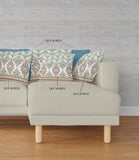 16" X 16" White And Yellow Zippered Geometric Indoor Outdoor Throw Pillow - FREE SHIPPING