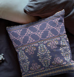 16" X 16" Blue And Pink Zippered Geometric Indoor Outdoor Throw Pillow - FREE SHIPPING