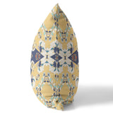 16" X 16" Yellow And Blue Zippered Geometric Indoor Outdoor Throw Pillow - FREE SHIPPING