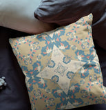 18" X 18" Muted Teal Zippered Geometric Indoor Outdoor Throw Pillow - FREE SHIPPING