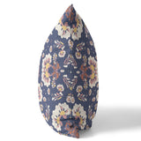 16" X 16" Blue And White Zippered Geometric Indoor Outdoor Throw Pillow - FREE SHIPPING