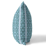 18" X 18" Blue And Brown Zippered Geometric Indoor Outdoor Throw Pillow - FREE SHIPPING