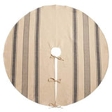 Fennco Styles Banded Design Decorative Cotton Christmas Tree Skirt 72 Inch Round - Striped Design Holiday Tree Skirt for Home, Christmas Tree, Indoor Outdoor Decoration and Special Events