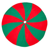 Fennco Styles Candy Cane Design Christmas Tree Skirt 72" Round - Red & White Tree Skirt for Home, Holiday Tree, Indoor Outdoor and Special Occasion
