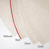 Fennco Styles Red Piping Design Decorative Christmas Tree Skirt 56 Inch Round - Linen Blend Holiday Tree Skirt for Home, Christmas Tree, Indoor Outdoor Decoration
