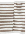 Fennco Styles Woven Classic Striped Area Rug 24" W x 51" L - Navy Blue Cotton Blend Carpet Indoor Outdoor Floor Mat for Living Room, Entryway, Bedroom and Floor Décor