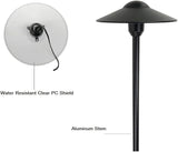 Cast Aluminum Low Voltage Landscape Lighting Pathway Lights Included Ground Spike,Wire Connectors Free Replaceable 3 Watts G4 LED Bulb Warm White 2-Pack