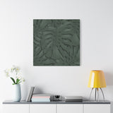 Deep Green Monstera Canvas Print – Botanical Wall Art