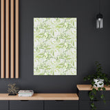 Snow Queen Pothos Pattern Canvas Print – Botanical Wall Art