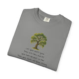 "Rooted in Faith" Live Oak Tee, Inspirational Garment-Dyed T-shirt for Faith & Growth
