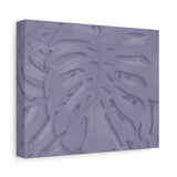 Violet Monstera Canvas Print – Botanical Wall Art