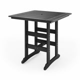 Black 44" Savannah Square Bar Table on a white background