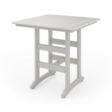 Gray 44" Savannah Square Bar Table on a white background