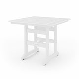 White 44" Savannah Square Counter Table on a white background