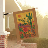 "Welcome to the Garden" – Where the Desert Blooms - Floral Garden Decor, Home Sweet Home Sign, Outdoor Flag for Garden Lovers, Welcome To The Garden