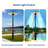 4500W Solar Outdoor Light Round 360° Wide Angle UFO Garden Pole And Wall Street Lights with Remote