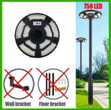 4500W Solar Outdoor Light Round 360° Wide Angle UFO Garden Pole And Wall Street Lights with Remote