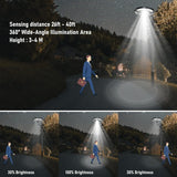 4500W Solar Outdoor Light Round 360° Wide Angle UFO Garden Pole And Wall Street Lights with Remote