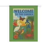 Lowcountry Garden Welcome Banner – “Sunrise on the Marsh” - Floral Outdoor Decor, Gardening Gift, Butterfly Garden Sign, Home & Patio Decor