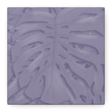 Violet Monstera Canvas Print – Botanical Wall Art