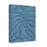 Cerulean Blue Monstera Canvas Print – Botanical Wall Art