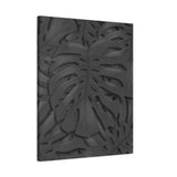 Charcoal Monstera Canvas Print – Botanical Wall Art