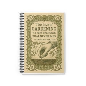 Sown With Love: A Spiral Notebook Victorian-Style Garden Journal with Gertrude Jekyll Quote