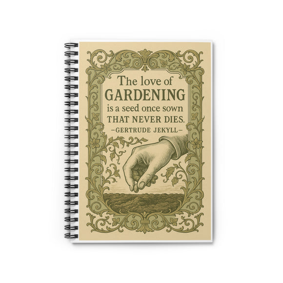 Sown With Love: A Spiral Notebook Victorian-Style Garden Journal with Gertrude Jekyll Quote