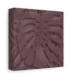 Merlot Monstera Canvas Print – Botanical Wall Art
