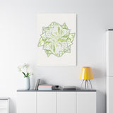 Snow Queen Pothos Canvas Print – Botanical Wall Art
