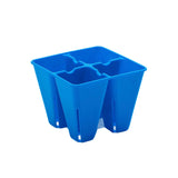 Blue plastic 4 Cell Plug Tray Inserts