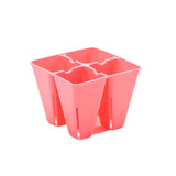 Pink plastic 4 Cell Plug Tray Insert