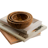 Natural Olive Wood Nesting Bowls - Set of 3
